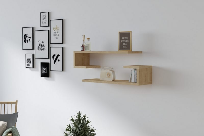 Andifli Vegghylle 60x15 cm - Grønn - Oppbevaring - Hylle - Vegghylle