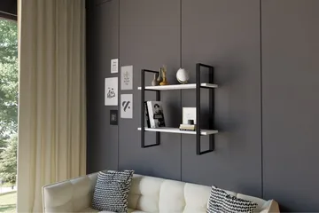 Andifli Vegghylle 70x70 cm - Hvit - Oppbevaring - Hylle - Vegghylle