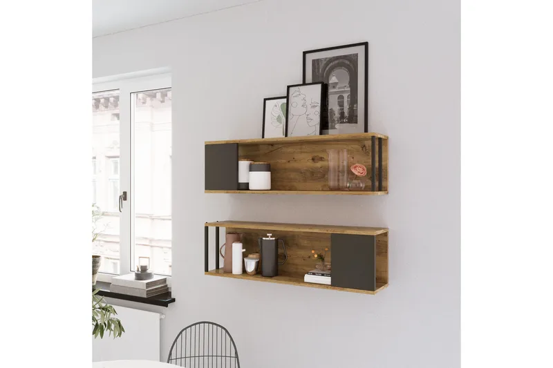 Aobrey Vegghylle 22x100 cm - Natur - Oppbevaring - Hylle - Vegghylle