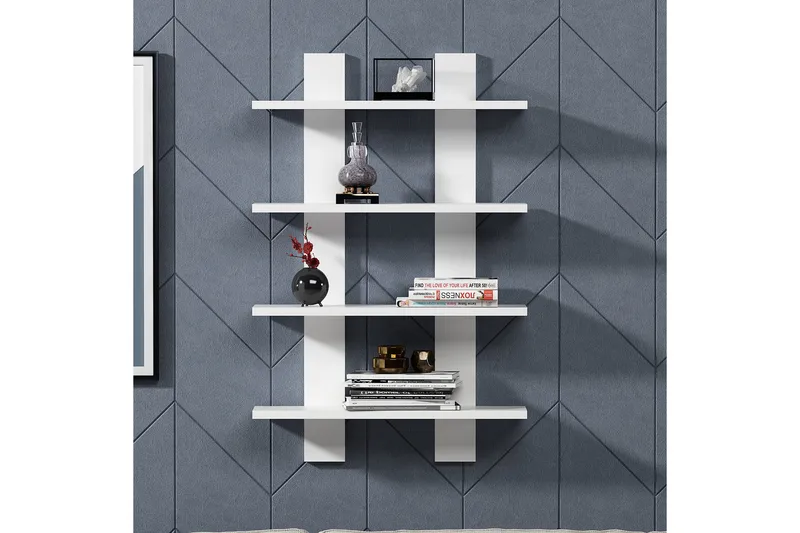 Aposonga Vegghylle 60x16 cm - Hvit - Oppbevaring - Hylle - Vegghylle