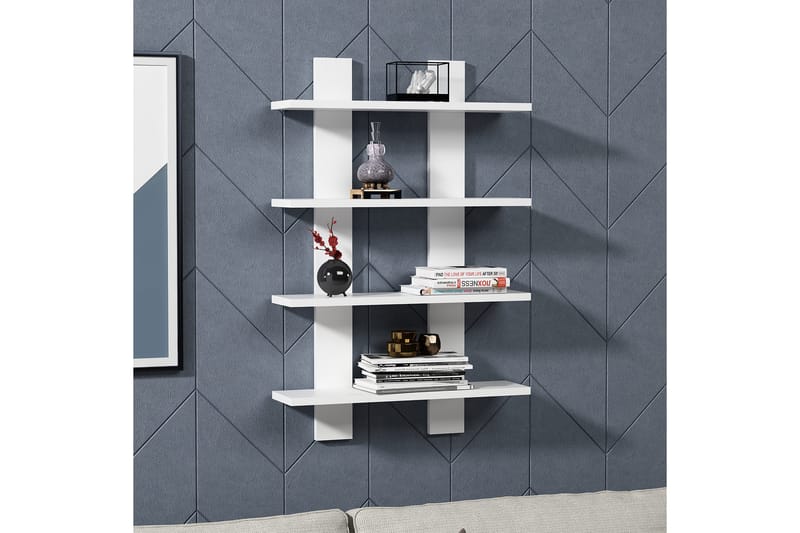 Aposonga Vegghylle 60x16 cm, Hvit