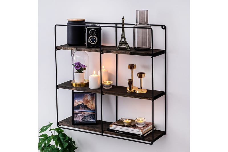 Apricus Vegghylle 60x15 cm 3 Hyller - Oppbevaring - Hylle - Vegghylle