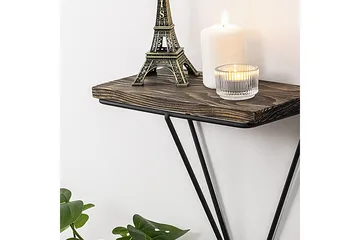 Arsenal Vegghylle 15x27 cm - Svart / Valnøtt - Oppbevaring - Hylle - Vegghylle