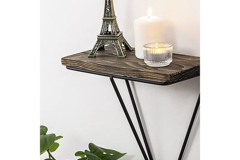 Arsenal Vegghylle 15x27 cm - Svart / Valnøtt - Oppbevaring - Hylle - Vegghylle