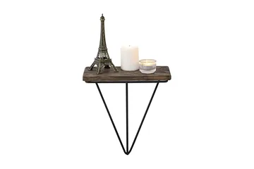 Arsenal Vegghylle 15x27 cm - Svart / Valnøtt - Oppbevaring - Hylle - Vegghylle