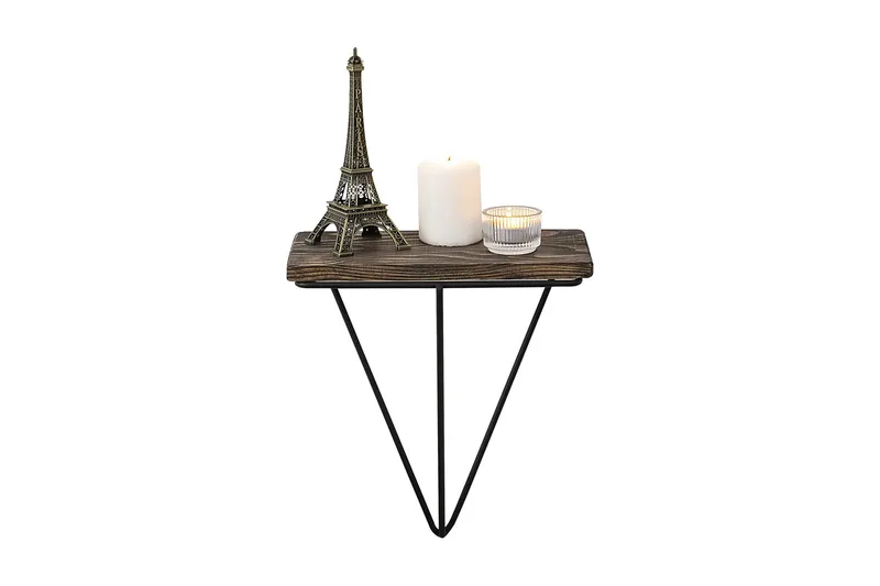 Arsenal Vegghylle 15x27 cm - Svart / Valnøtt - Oppbevaring - Hylle - Vegghylle