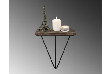 Arsenal Vegghylle 15x27 cm - Svart / Valnøtt - Oppbevaring - Hylle - Vegghylle