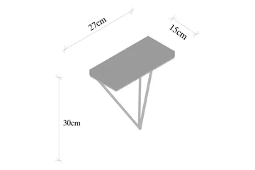 Arsenal Vegghylle 15x27 cm - Svart / Valnøtt - Oppbevaring - Hylle - Vegghylle