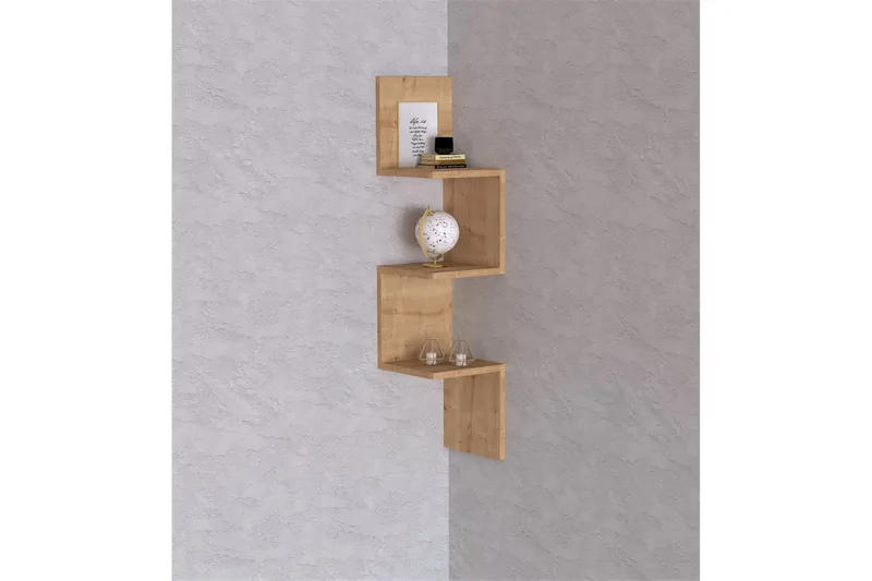 Baghana Vegghylle 25x25 cm - Brun - Oppbevaring - Hylle - Vegghylle