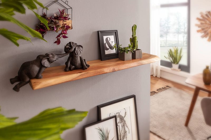 Belleview Vegghylle 80x25 cm - Brun - Oppbevaring - Hylle - Vegghylle