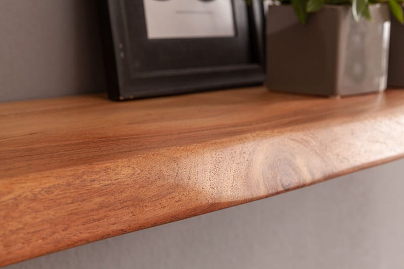 Belleview Vegghylle 80x25 cm - Brun - Oppbevaring - Hylle - Vegghylle