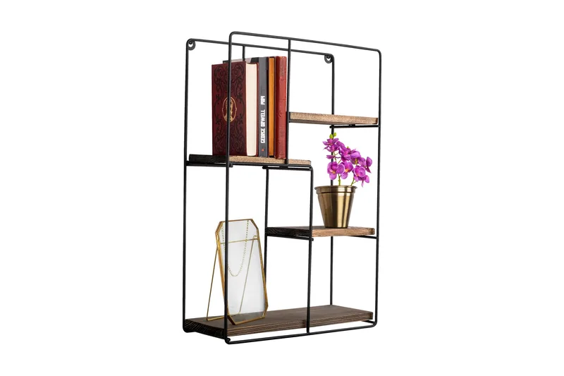 Bingdi Vegghylle 60x15 cm 4 Hyller - Oppbevaring - Hylle - Vegghylle