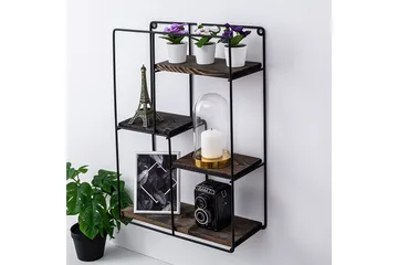 Bingdi Vegghylle 60x15 cm 4 Hyller - Oppbevaring - Hylle - Vegghylle