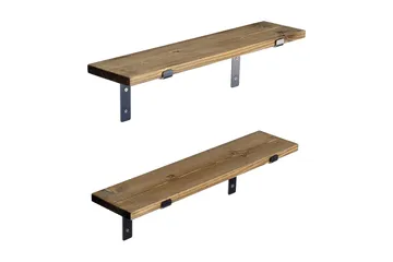 Bogel Vegghylle 60 cm - Svart / Valnøtt - Oppbevaring - Hylle - Vegghylle