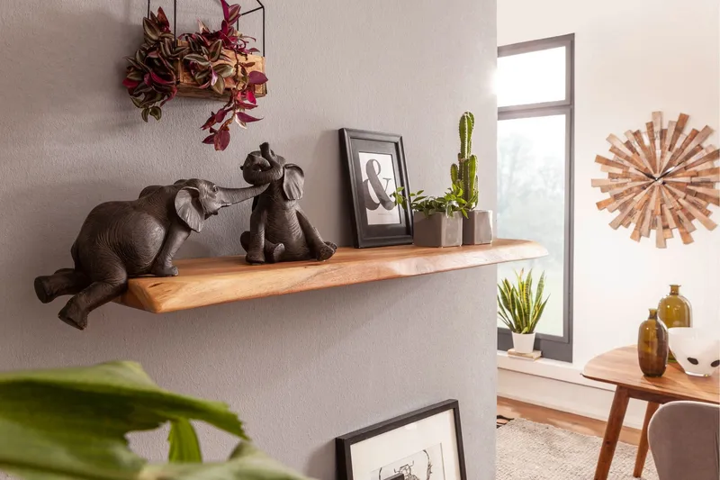 Bourelle Vegghylle 115x25 cm - Brun - Oppbevaring - Hylle - Vegghylle