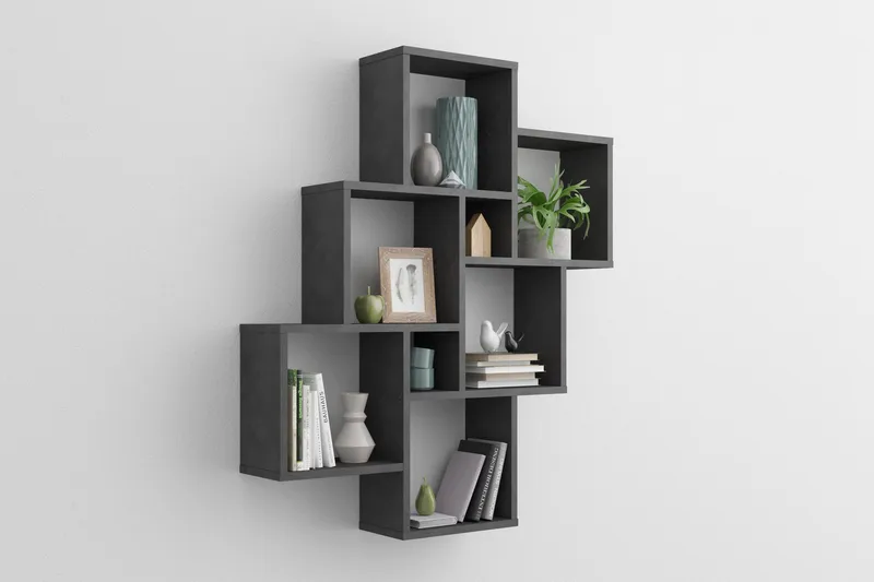 Brishana Vegghylle 81 cm - Svart - Oppbevaring - Hylle - Vegghylle