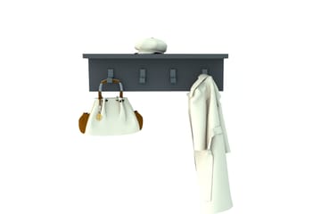 Casden Vegghylle 15 cm - Antrasitt - Oppbevaring - Kles oppbevaring - Kleshengere & knaggrekker - Knagger