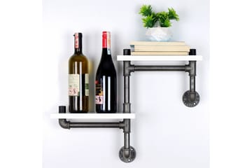 Chandina Vegghylle 56x13 cm 2 Hyller - Hvit - Oppbevaring - Hylle - Vegghylle