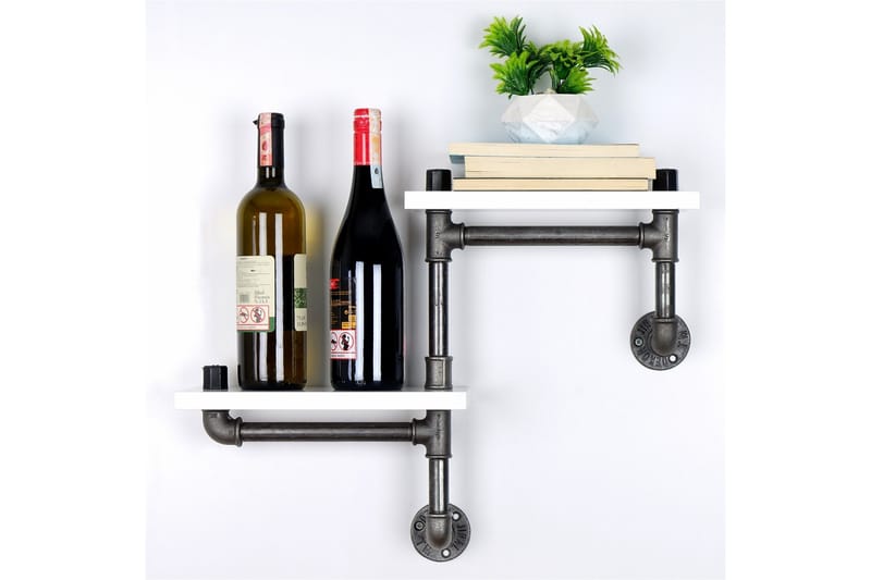 Chandina Vegghylle 56x13 cm 2 Hyller - Hvit - Oppbevaring - Hylle - Vegghylle