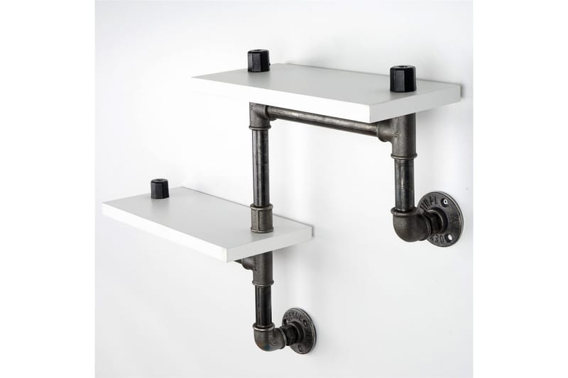 Chandina Vegghylle 56x13 cm 2 Hyller - Hvit - Oppbevaring - Hylle - Vegghylle