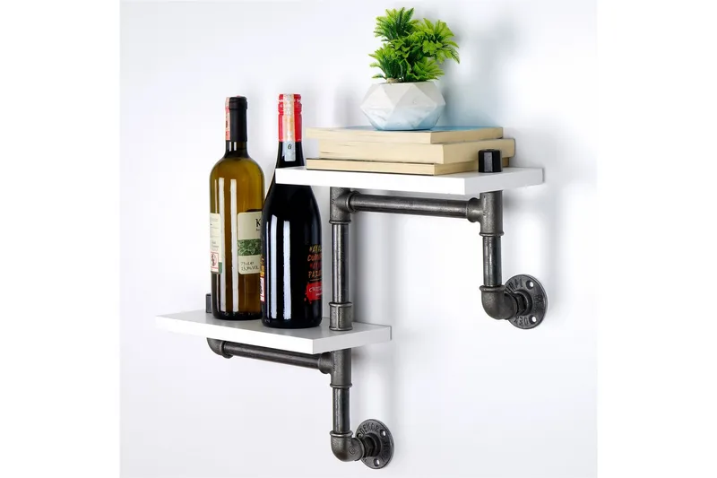 Chandina Vegghylle 56x13 cm 2 Hyller - Hvit - Oppbevaring - Hylle - Vegghylle