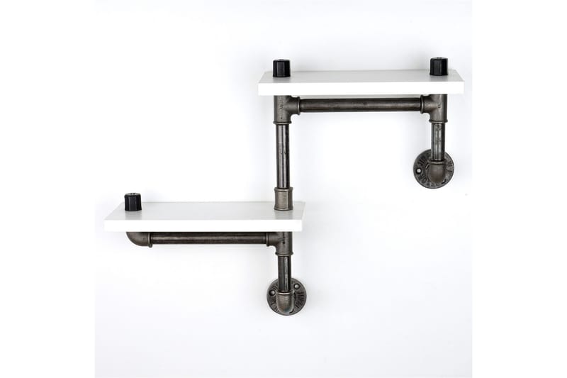Chandina Vegghylle 56x13 cm 2 Hyller - Hvit - Oppbevaring - Hylle - Vegghylle
