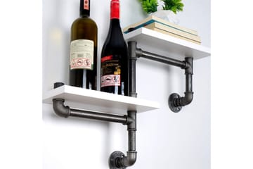 Chandina Vegghylle 56x13 cm 2 Hyller - Hvit - Oppbevaring - Hylle - Vegghylle