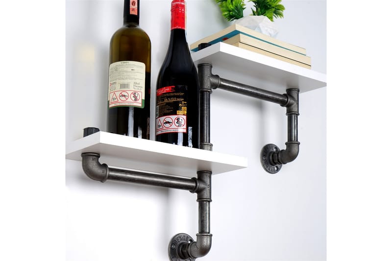 Chandina Vegghylle 56x13 cm 2 Hyller - Hvit - Oppbevaring - Hylle - Vegghylle