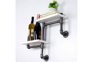 Chandina Vegghylle 56x13 cm 2 Hyller - Hvit - Oppbevaring - Hylle - Vegghylle