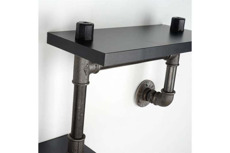 Chandina Vegghylle 56x13 cm 2 Hyller - Svart - Oppbevaring - Hylle - Vegghylle