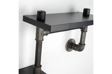 Chandina Vegghylle 56x13 cm 2 Hyller - Svart - Oppbevaring - Hylle - Vegghylle