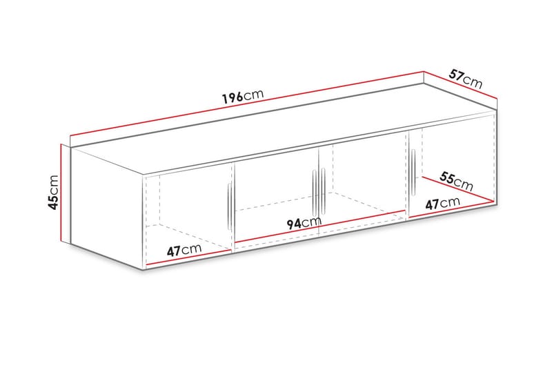 Chavez Vegghylle Eik - Oppbevaring - Hylle - Vegghylle