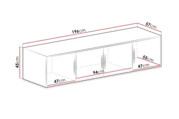 Chavez Vegghylle Grå - Oppbevaring - Hylle - Vegghylle