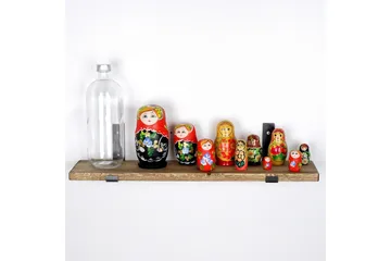 Chealsie Vegghylle 60 cm - Svart / Valnøtt - Oppbevaring - Hylle - Vegghylle