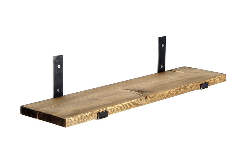 Chealsie Vegghylle 60 cm, Svart / Valnøtt