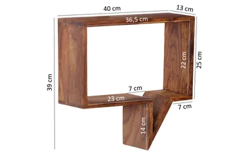 Clutts Vegghylle 2-pk - Brun - Oppbevaring - Hylle - Vegghylle