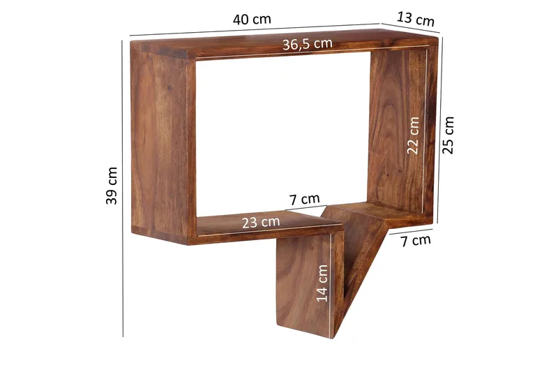 Clutts Vegghylle 2-pk - Brun - Oppbevaring - Hylle - Vegghylle