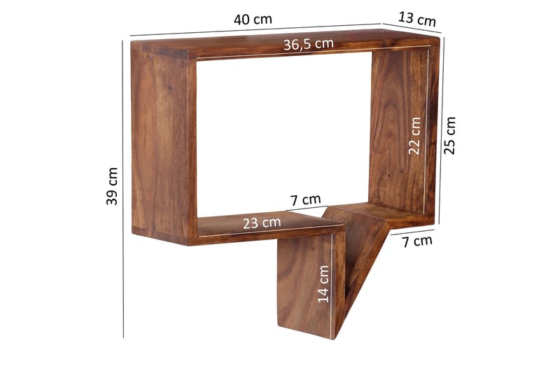 Clutts Vegghylle 2-pk - Brun - Oppbevaring - Hylle - Vegghylle