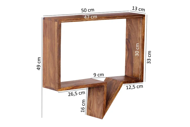 Clutts Vegghylle 2-pk - Brun - Oppbevaring - Hylle - Vegghylle