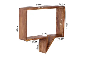 Clutts Vegghylle 2-pk - Brun - Oppbevaring - Hylle - Vegghylle
