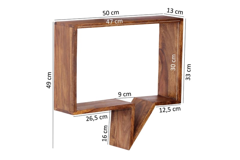 Clutts Vegghylle 2-pk - Brun - Oppbevaring - Hylle - Vegghylle