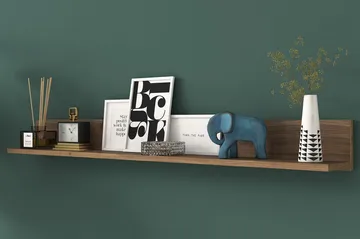 Coliandien Vegghylle 13x136 cm - Valnøtt - Oppbevaring - Hylle - Vegghylle