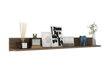 Coliandien Vegghylle 13x136 cm - Valnøtt - Oppbevaring - Hylle - Vegghylle