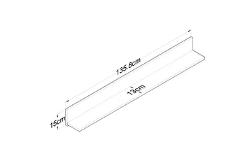 Coliandien Vegghylle 13x136 cm - Valnøtt - Oppbevaring - Hylle - Vegghylle