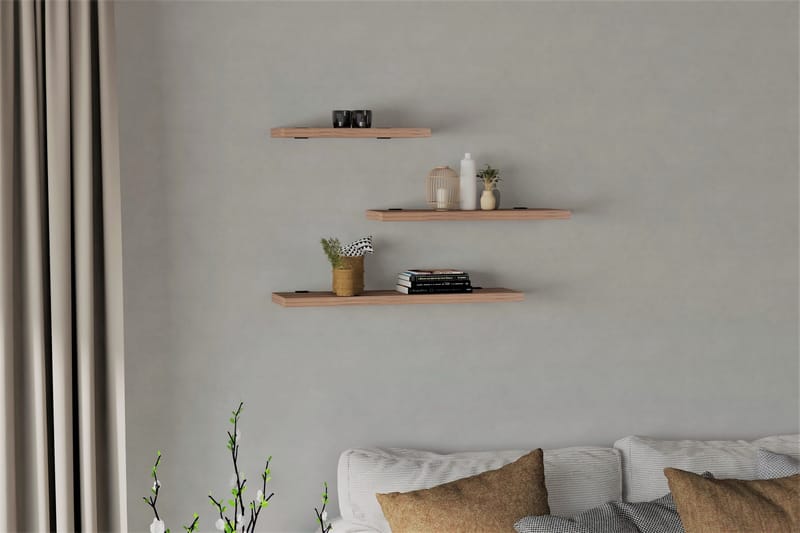 Cordin Vegghylle 2x30 cm 3 pk, Natur