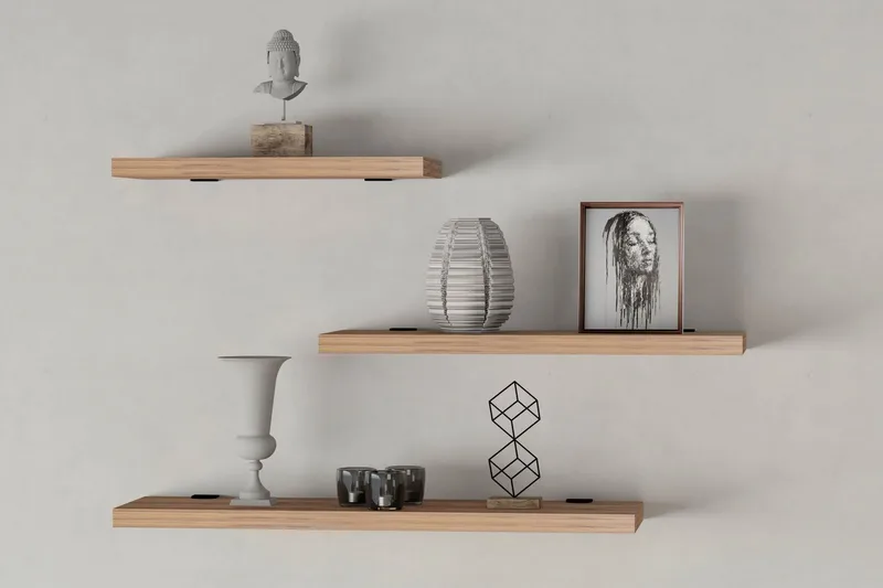 Cordin Vegghylle 2x30 cm 3 pk - Natur - Oppbevaring - Hylle - Vegghylle