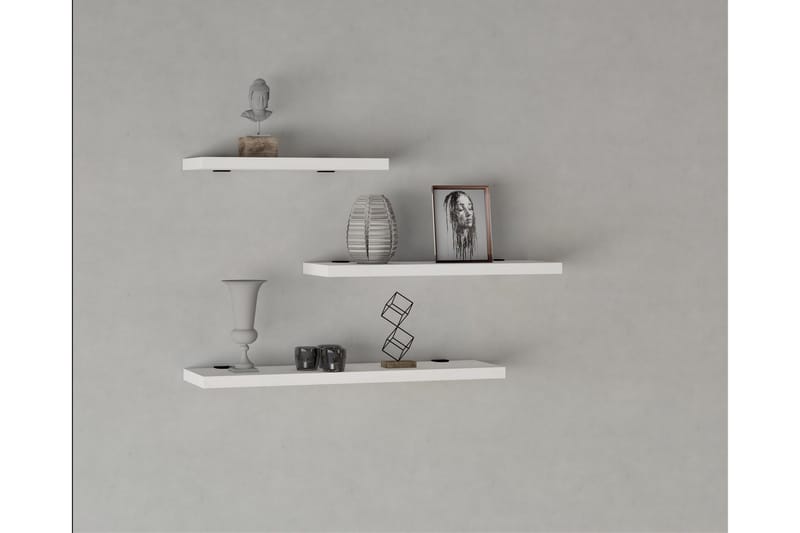 Cordin Vegghylle 2x30 cm 3-pk - Hvit - Oppbevaring - Hylle - Vegghylle