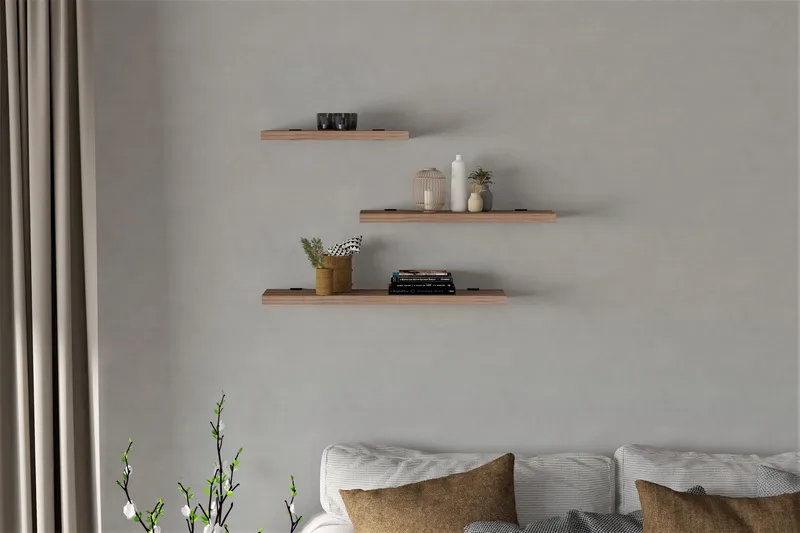 Cordin Vegghylle 2x30 cm 3 pk - Natur - Oppbevaring - Hylle - Vegghylle