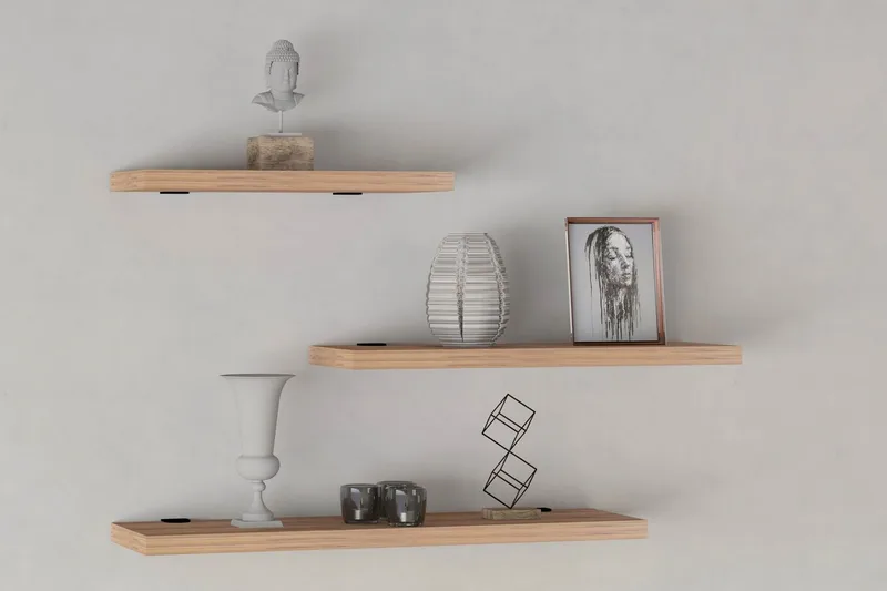 Cordin Vegghylle 2x30 cm 3 pk - Natur - Oppbevaring - Hylle - Vegghylle