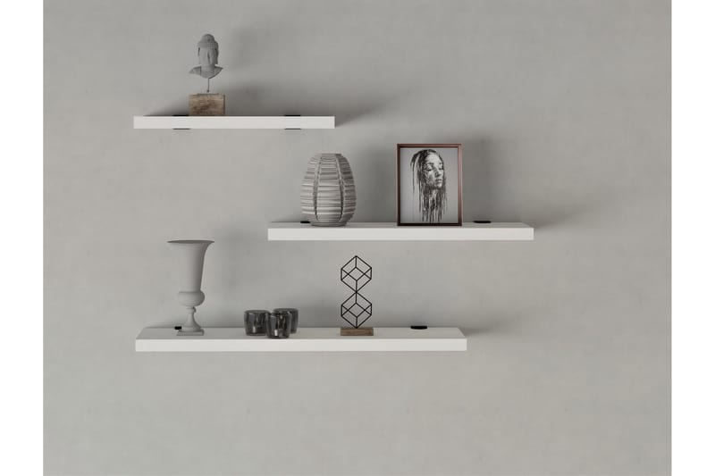 Cordin Vegghylle 2x30 cm 3-pk - Hvit - Oppbevaring - Hylle - Vegghylle